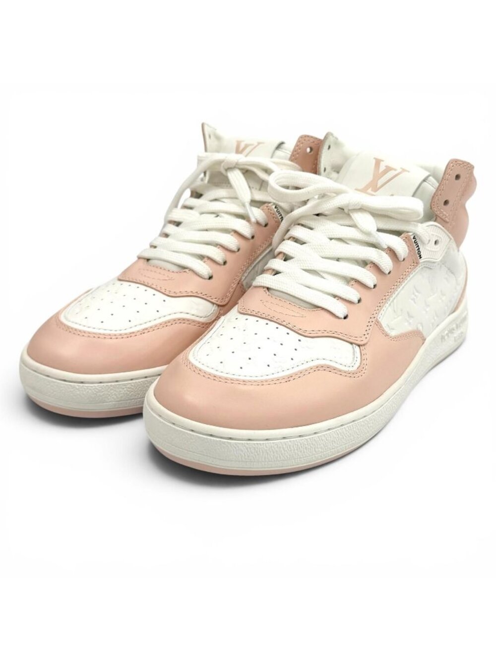 Louis Vuitton LV Stadium Line LV Logo Monogram Lace-up Leather High Top
